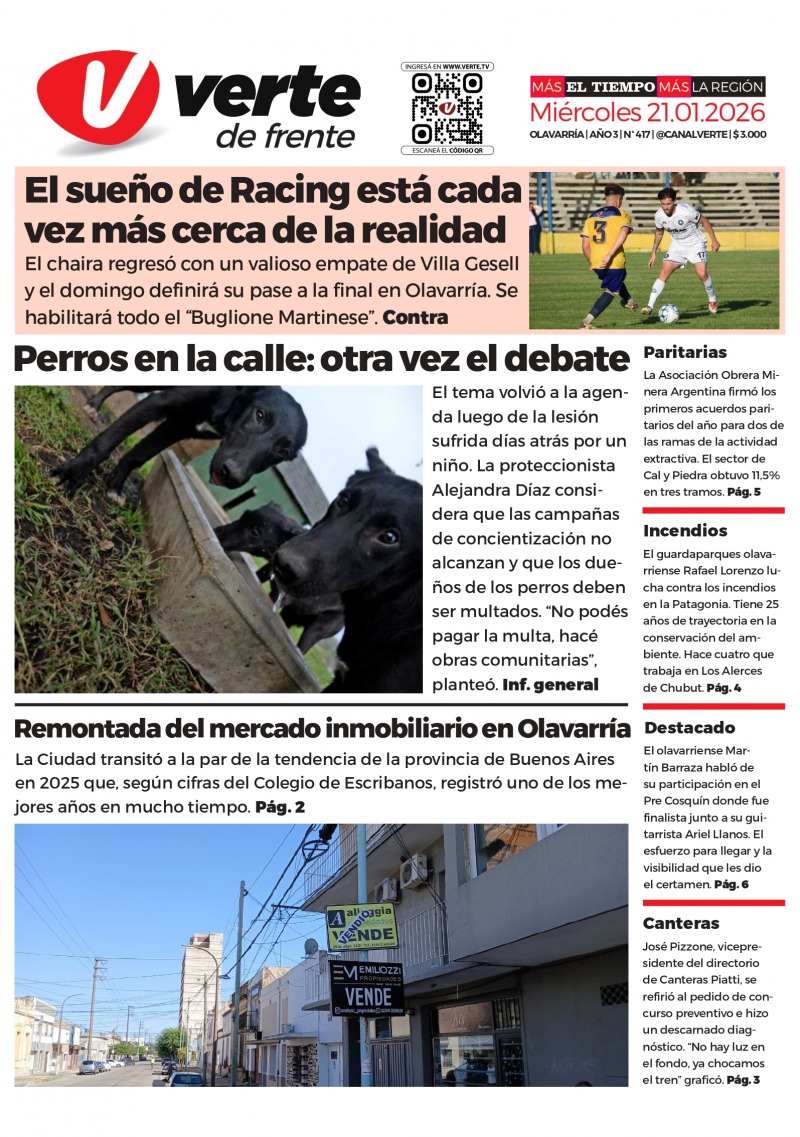 La tapa de Verte en Papel